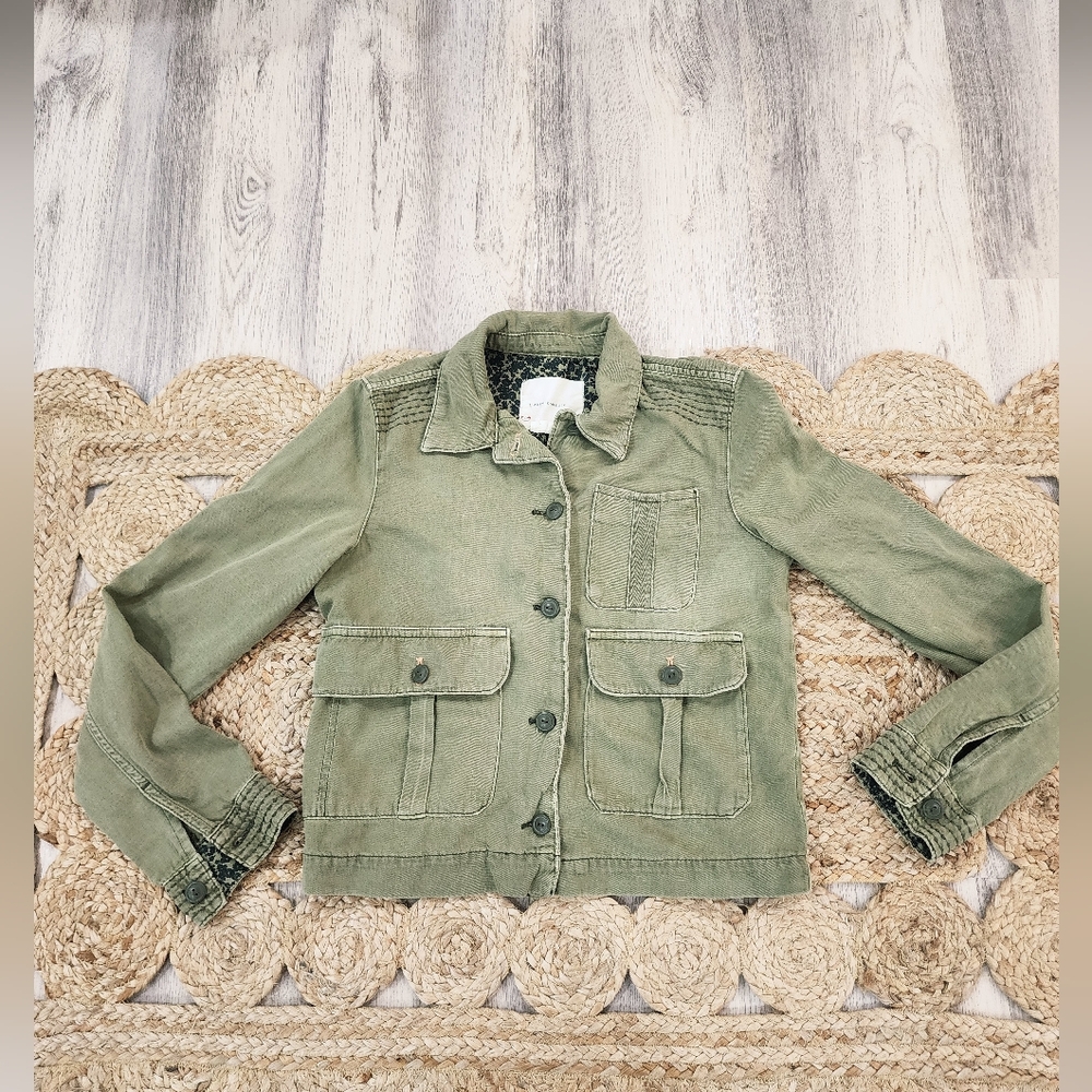Anthropologie Olive Green Utility Jacket